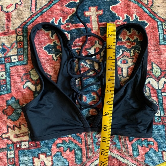 Dipping’ Daisy’s Swimwear Black Lace-Up Back Bikini top sz s - Picture 8 of 8